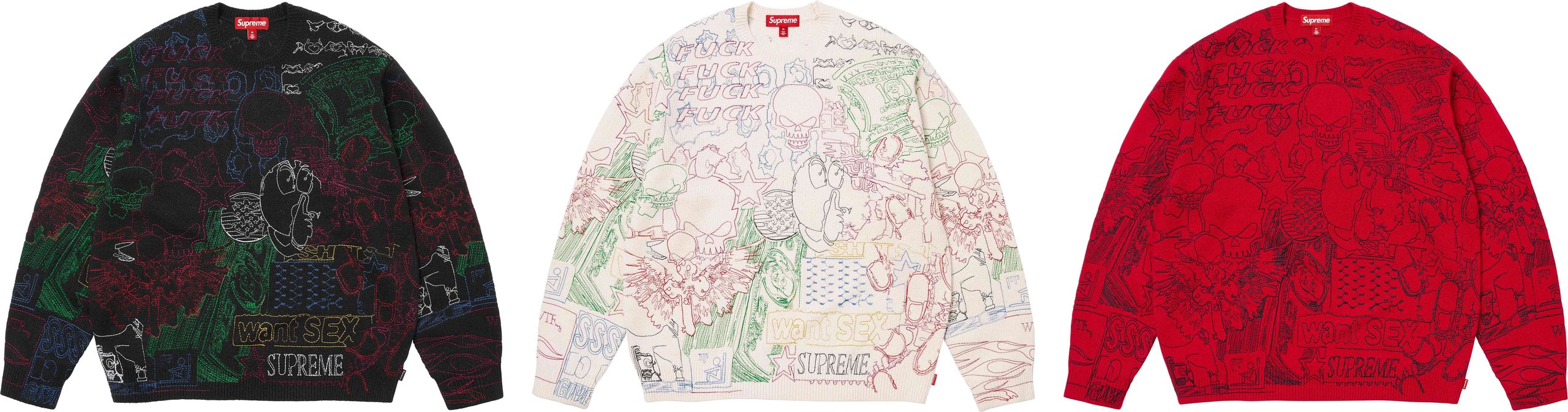 Collage Embroidered Sweater